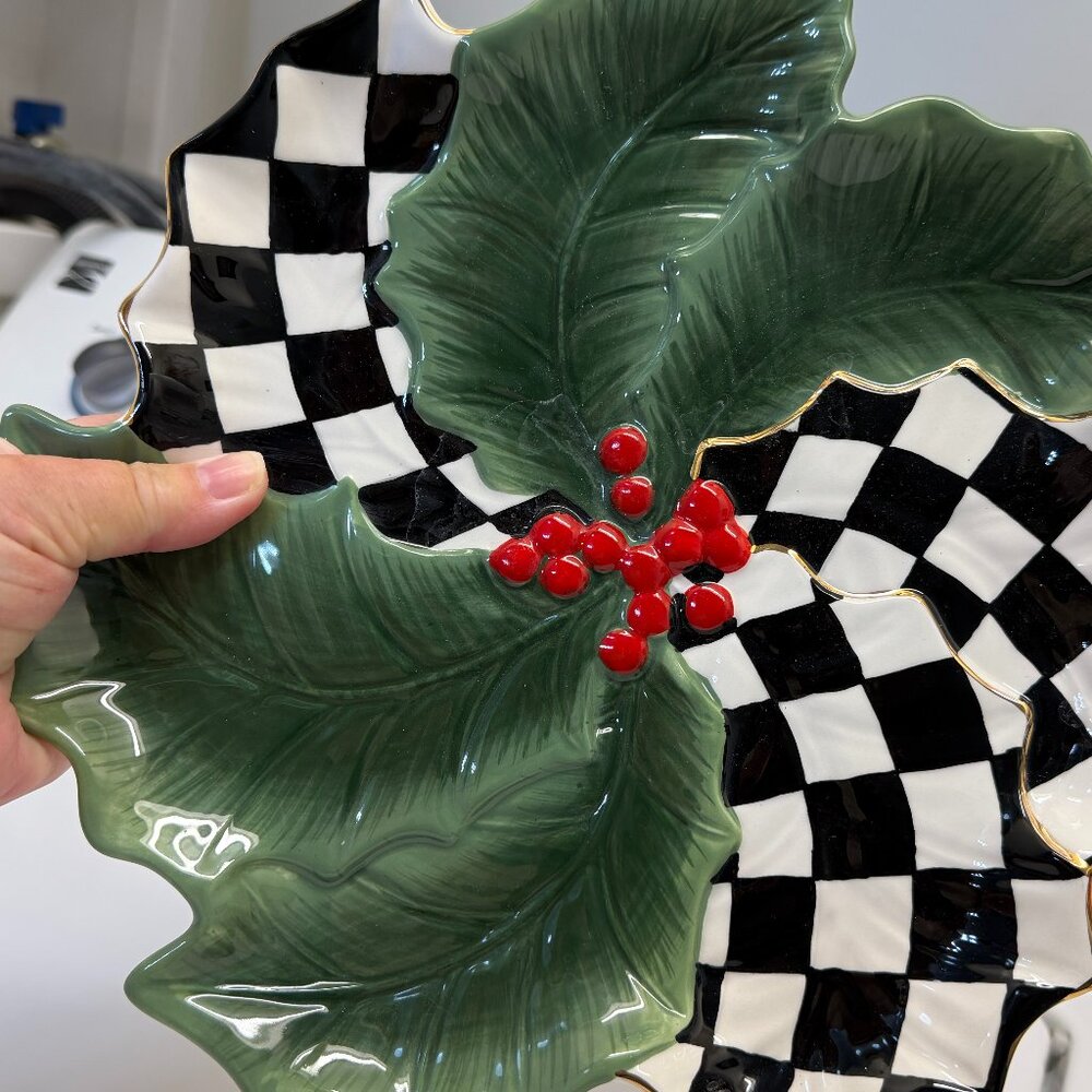 MacKenzie- Childs Holly Leaf Serving Platter - Picture 8 of 9